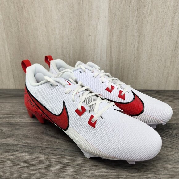 Nike Vapor Edge Speed 360 2 Size 13 Mens White University Red Football Cleats - Picture 3 of 11
